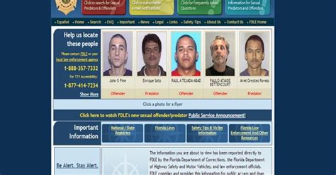 Florida Sex Offender Registry Crimes .